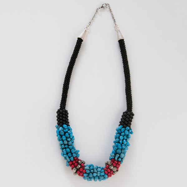 Hand stitched seed bead necklace