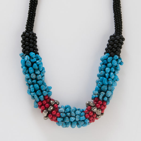 Hand stitched seed bead necklace